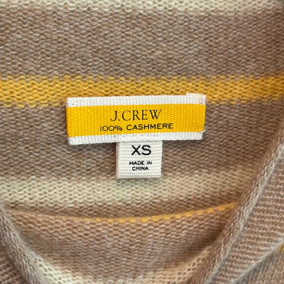 J. Crew Cashmere Rollneck Sweater in Stripe - size XS - Picture 4 of 6